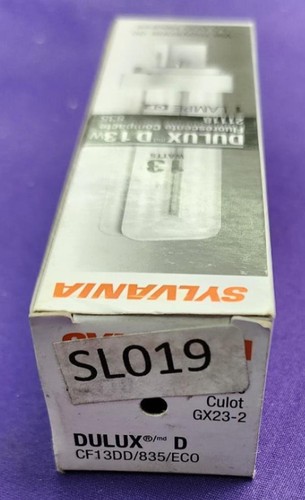 Sylvania 21118 CF13DD/835/ECO 13W 2pin GX23-2 Base 3500 Kelvin CFL- LOT of 50 - Picture 4 of 8