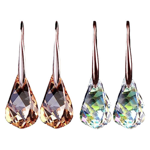 2 Pairs Lymphatic Earrings Sparkly Rhinestone Slimming Magnetic Weight Loss