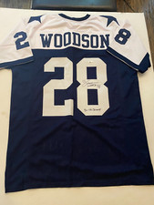 Autographed/Signed Darren Woodson Dallas Thanksgiving Day Jersey BECKETT COA