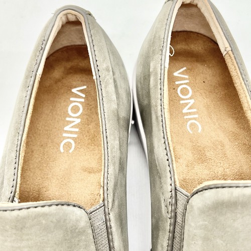 Vionic Shoes mocassino slip on taglia 7 sneakers casual grigio pelle scamosciata - Foto 6 di 10