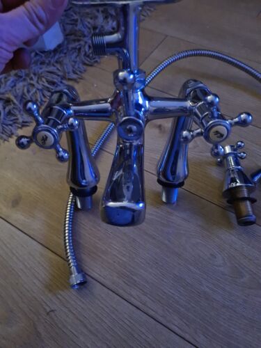 Traditional Style Bath Shower Mixer Tap Chrome Victorian Period Classic - Picture 2 of 3