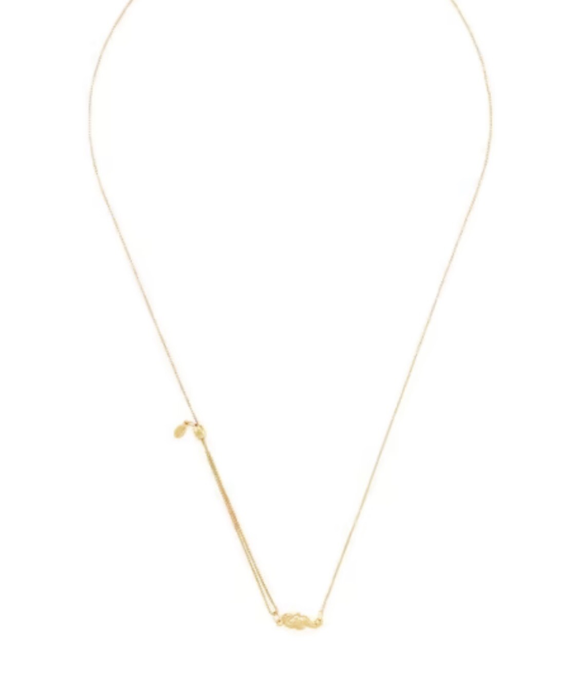 ALEX And ANI Seahorse Pull Chain Necklace 14k Gold Over Silver New In