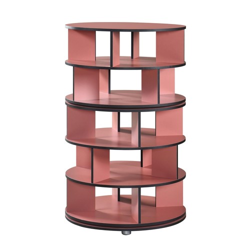 Kings Brand Furniture - 5-Tier Rotating Revolving Lazy Susan Shoe Rack, Red - Picture 3 of 6
