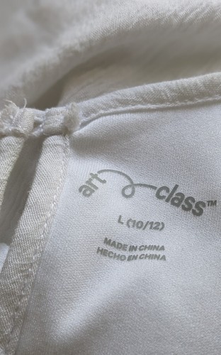 Art Class Girl White Romper Size Large 10/12 - Picture 7 of 8