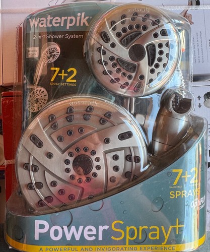 Waterpik Power Spray 7+2 ajustes de pulverización 2 cabezales de ducha ducha de mano - Imagen 1 de 3