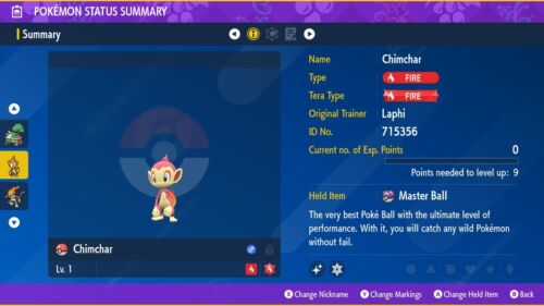 27 Shiny Starter Pokemon Bundle 6IV All Starters Lv. 1 Unova Scarlet Violet SV - Picture 23 of 24