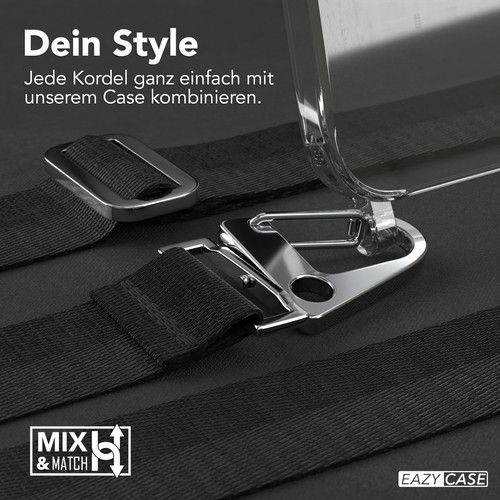 EAZY CASE do Apple iPhone 15 Etui z paskiem Łańcuszek na telefon komórkowy Regulowane etui na telefon - Zdjęcie 4 z 14
