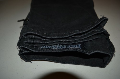 Pantalones de mezclilla negros True Religion para hombre ajustados estilo moto bolsillos con cremallera talla 28x33 - Imagen 12 de 12