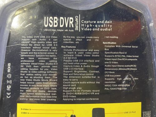 USB 2.0 Audio TV Video VHS to DVD VCR PC DVR HDD Converter Adapter Capture Card - Picture 3 of 5