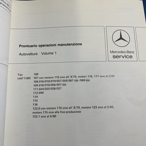 MERCEDES W100/107/108/109/111/113/114/115/116/123 MANUALE MANUTENZIONE OEM - Foto 6 di 23