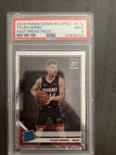 2019-20 OPTIC FAST BREAK HOLO DISCO TYLER HERRO RC PSA 9 SILVER 📈🔥