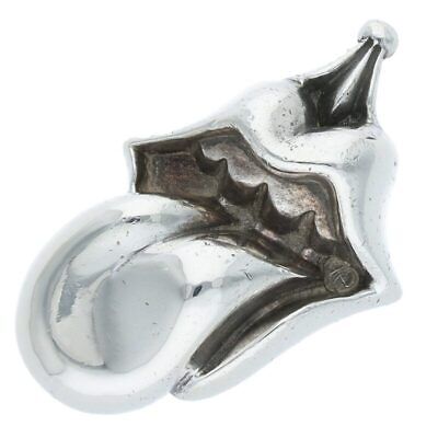 Chrome Hearts Lips Tongue Charm Lip And Silver Necklace Top Chrome Hearts Lips Tongue Charm Lip And Silver Necklace Top