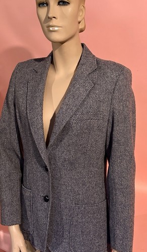 Vintage Women’s Light Blue Tweed Wool Blazer Anderson Little Sz PS - Picture 6 of 9