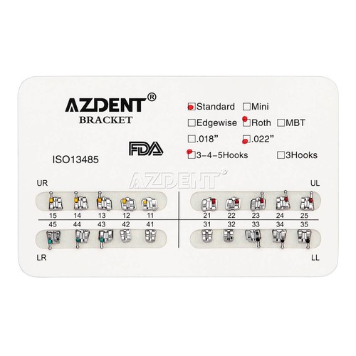 AZDENT Dental Orthodontic Metal Brackets Braces / Orthodontic Scented Wax USA - Picture 27 of 47