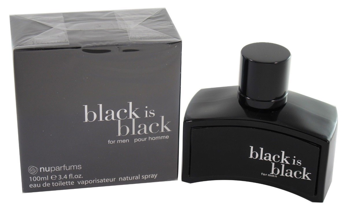 Black Is Black by Nu Parfums 3.3 3.4 oz EDT Spray for Men New
