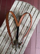 Men s Amish Made Leather SUSPENDERS, XL Acorn Oak Leaf Chestnut Brown Adjustable
