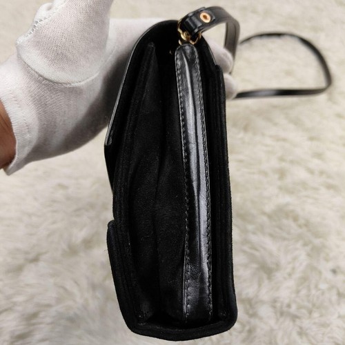 Gucci Leather Shoulder Bag GG Hardware 2Way Clutch Black Women's Authentic Japan - Picture 16 of 17