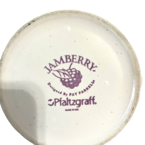 Pfaltzgraff Jamberry Salad Plates Peach Fruit Stoneware Set of 4 - Picture 4 of 5