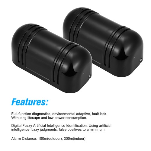 300M Wired Dual Beam Infrared Sensor Barrier Detector Alarm Tamper System T7K5 - Picture 6 of 11