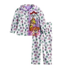 Paw Patrol Toddler Girls 2 Pc Button Up Pajama Set NWT  Size 2T   White