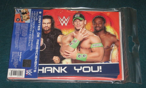 WWE Wrestling Happy Birthday Invitations & Thank You Cards Plus Bag of Confetti - Picture 5 of 7