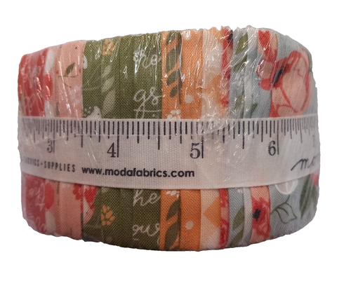 Moda "Country Rose " Jelly Roll - 42 strips of 42" x 2.5" cotton fabric - Picture 3 of 4