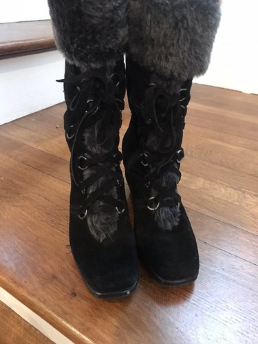 stuart weitzman boots with fur