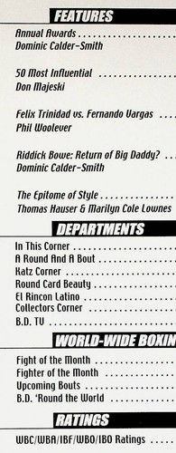 2001 February Boxing Digest Magazine Felix Trinidad Vargas Riddick Bowe - Picture 3 of 3