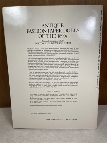 Antique Paper Dolls The Edwardian Era Book Lot Fashion Of The 1890S Epinal - Foto 17 di 24