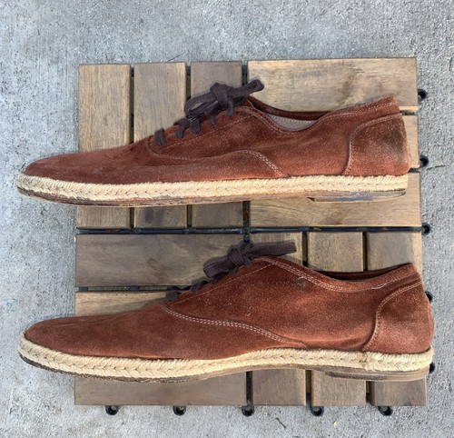 Brunello Cucinelli Suede Espadrilles Lace Up Flats Men’s Size 42 1/2 Sold As Is - Picture 6 of 24