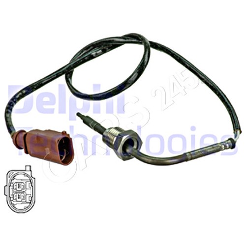 Exhaust Gas Temperature Sensor DELPHI Fits VW Caddy III Passat B6 03G906088 - Picture 1 of 1