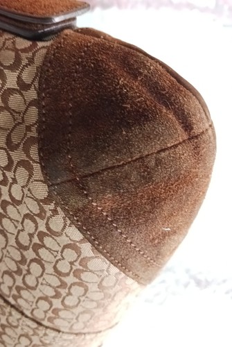 Coach 6818 SMALL Vintage Soho Y2K Brown Suede & Signature C Canvas Shoulder Bag - Picture 10 of 17