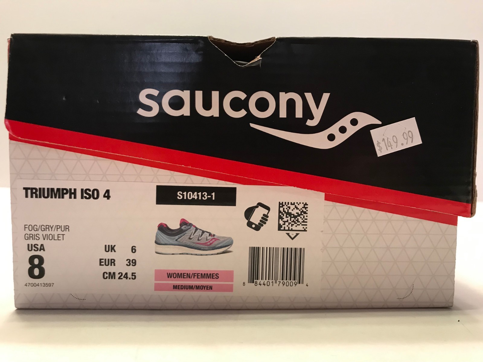 New Women's Saucony Triumph ISO 4 4 4 Size 8B Fog Grey Purple 150 9c2312 New Women's Saucony Triumph ISO 4 4 4 Size 8B Fog Grey Purple 150 9c2312