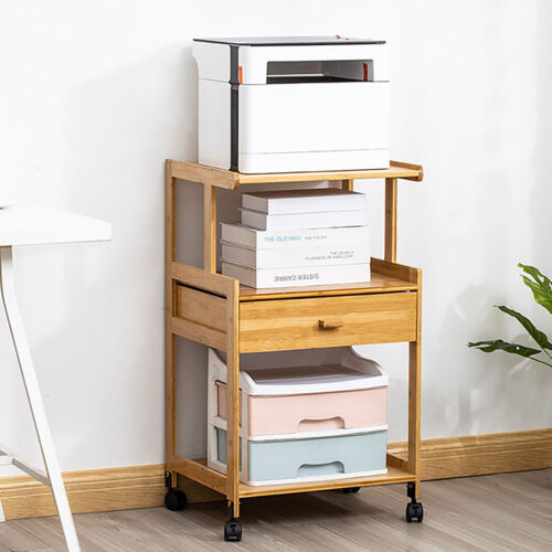 Mobile Printer Stand Holder Rolling Cart with Wheels for Home &Office 1/2/3 Tier - Picture 9 of 48