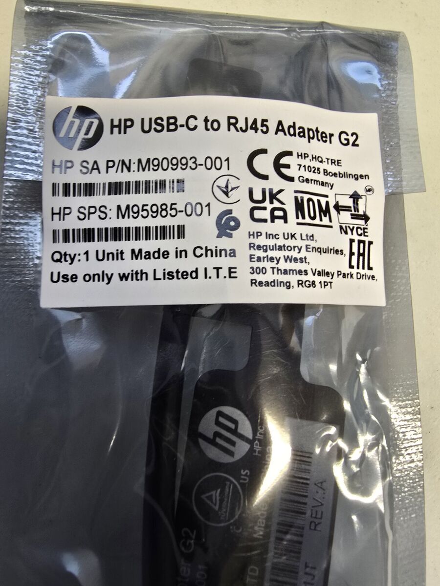 OEM HP USB-C to RJ45 Adapter G2 M90993-001 for sale online OEM HP USB-C to RJ45 Adapter G2 M90993-001 for sale online