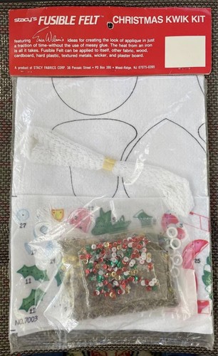 Vntg Stacy 7003 Erica Wilson Potpourri Ornaments Kit Fusable Felt 1984 New USA - Picture 3 of 3