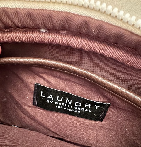 Borsa a tracolla/fanny pack lavanderia Shelli Segal avorio sherpa tracolla regolabile nuova con etichette - Foto 3 di 19