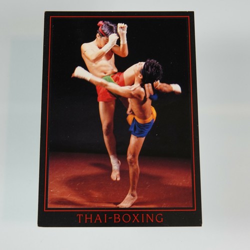 Postal vintage de boxeo tailandés de Tailandia  - Imagen 3 de 6