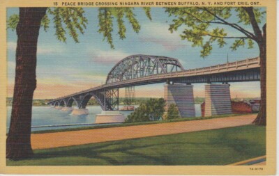 AK  Peace Bridge Crossing Niagara River Between Buffalo, N. Y. And Fort Erie 