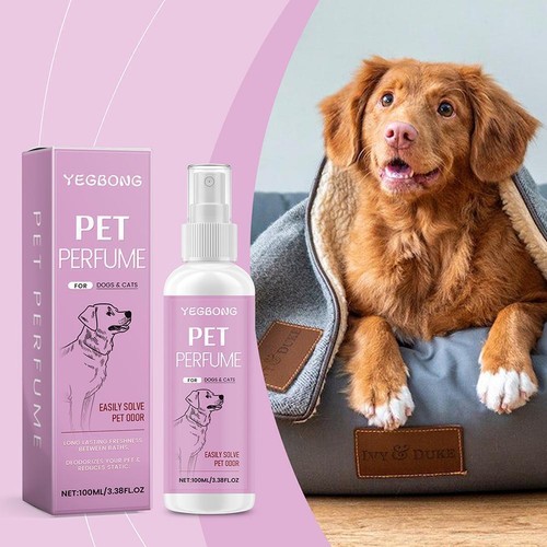 100ml Pet Perfume For Dogs & Cats Odor Long Lasting De odorizes Freshness T7J0 - Picture 3 of 11