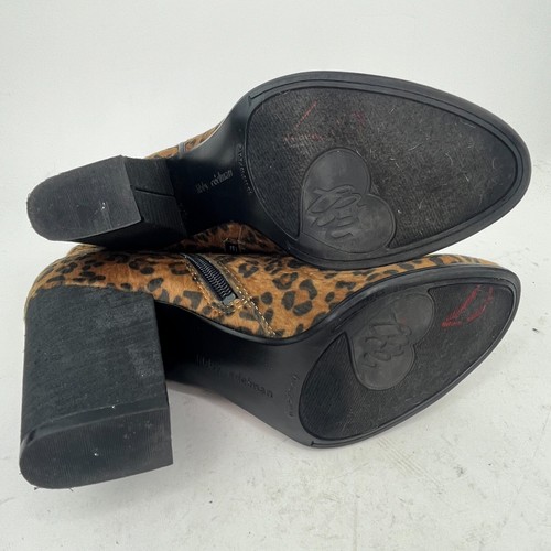 Libby Edelman Claudia Leopardo Guepardo Animal Estampado Tacón Botín 9M Mob Esposa - Imagen 14 de 18