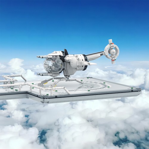 MOC: Bubb|e Ship Helicopter with Sky Tower 3366 Pieces from Film Free Shipping - Picture 9 of 10