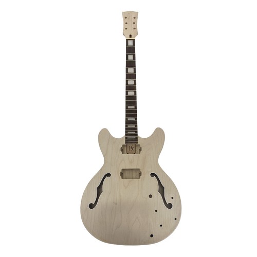 Nuevo Kit de Guitarra Cuello de Guitarra 22 Trastes 24.75 Pulgadas Cuello 335 Cuerpo de Guitarra Semi Hueco - Imagen 1 de 9