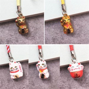 1PC-Fortune-Lucky-Cat-Key-Ring-Chain-Mobile-Phone-Bag-Charm-Toy-Xmas-Gift-Decor