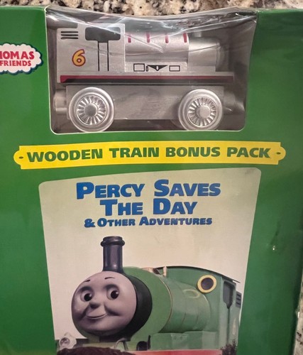 New Sealed DVD Percy Saves the Day Thomas Friends w/ Wooden Railway Engine Train - Picture 2 of 5