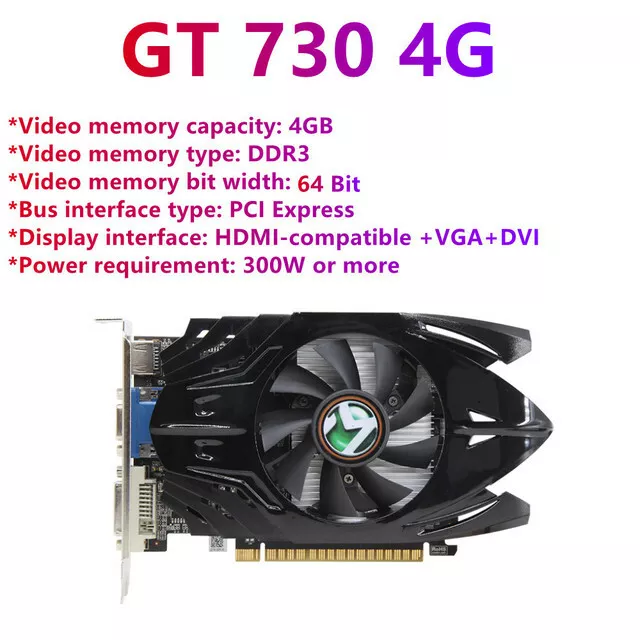  maxsun GeForce GT 730 2GB 128 Bit DDR3 PCI Express DVI-I, HDMI,  VGA Video Graphics Card GPU : Electronics