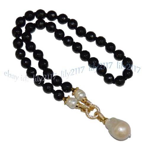 Multiple Gemstone Beaded Natural Edison Baroque Pearl Pendant Necklaces 18 inch - Picture 35 of 60