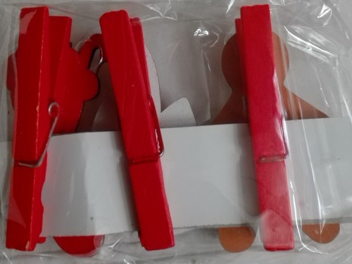 Holzklammern Wäscheklammern Klammer Deko Weihnachten rot bunt Stiefel (Nr.32) - Bild 2 von 2