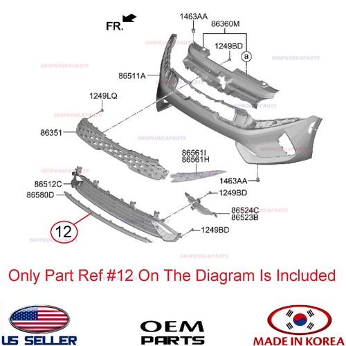 Genuine Front Bumper Lower Deflector ⭐OEM⭐ KIA K5 EX, LX, LXS 20212024