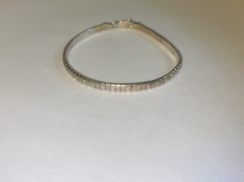 VINTAGE ITALIEN STERLINGSILBER ARMBAND MIT DESIGN, 7" LANG, HÜBSCH, SIEHE BILDER - Bild 19 von 21